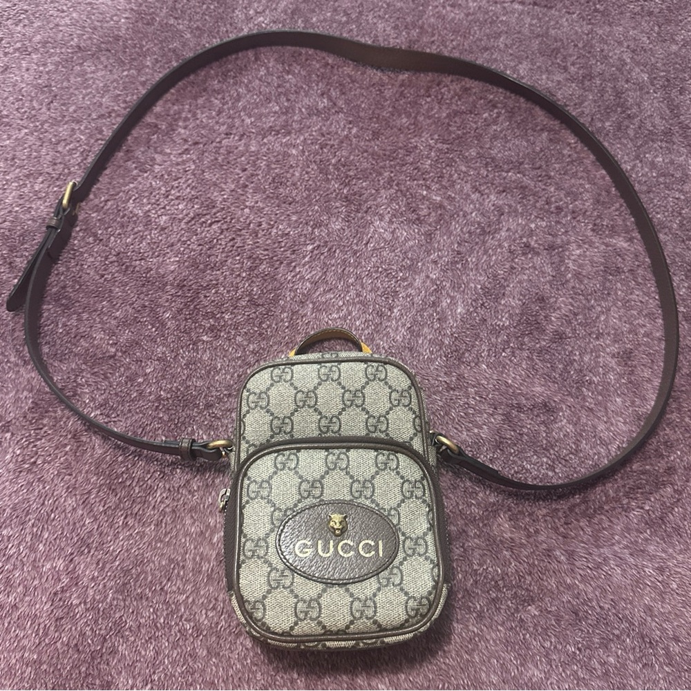 SOLD - Gucci Neo Vintage Top Handle Crossbody Bag GG Coated Canvas Mini